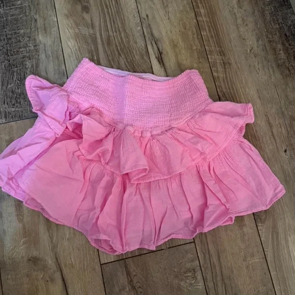 Pink Ruffled Women's Skirt - Picture 2 of 3